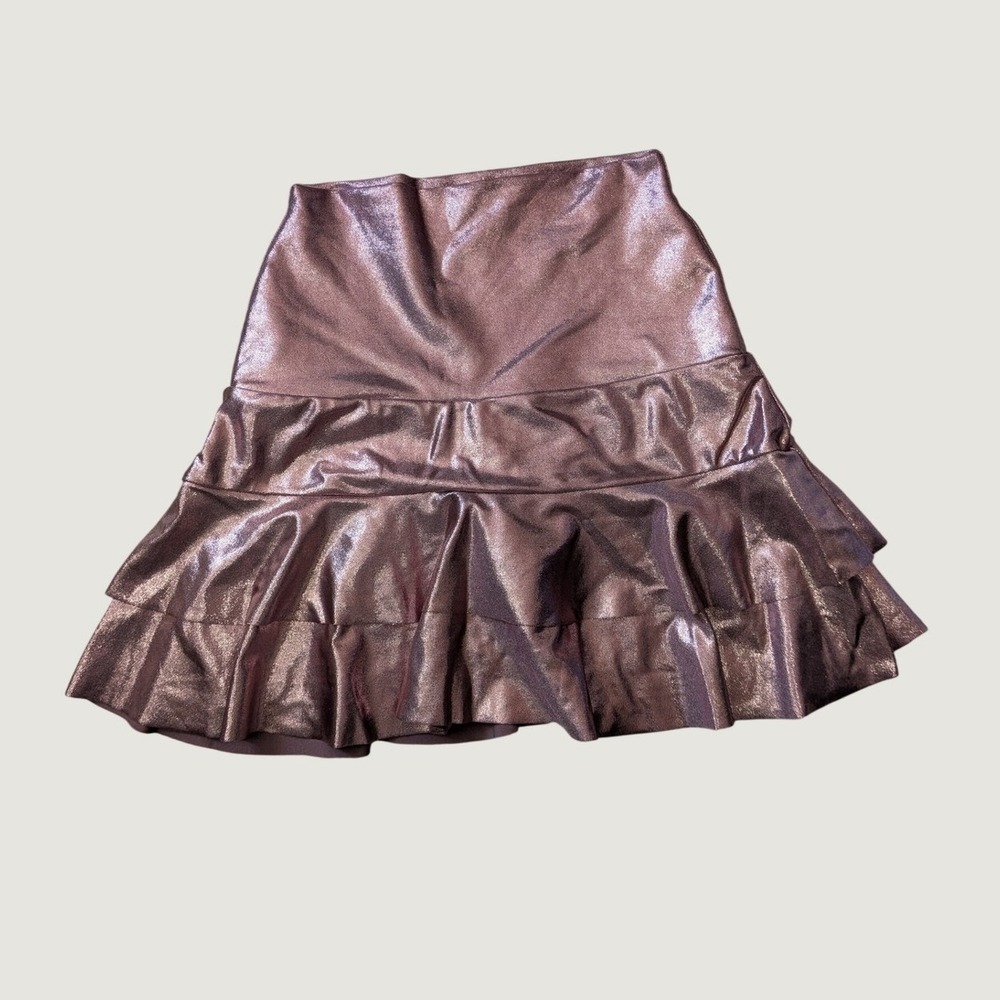 Emily Hsu Designs Samba Skimmer Skirt in Rose Gold Pink Small